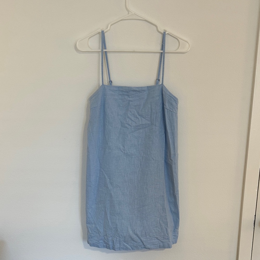 Abercrombie & Fitch Light Blue Linen Romper